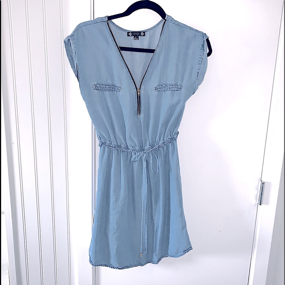 Casual Faux Denim Dress